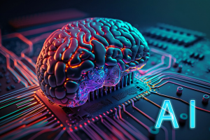 A visual representation of Artificial Intelligence (AI) showcasing the intricate workings of the brain.